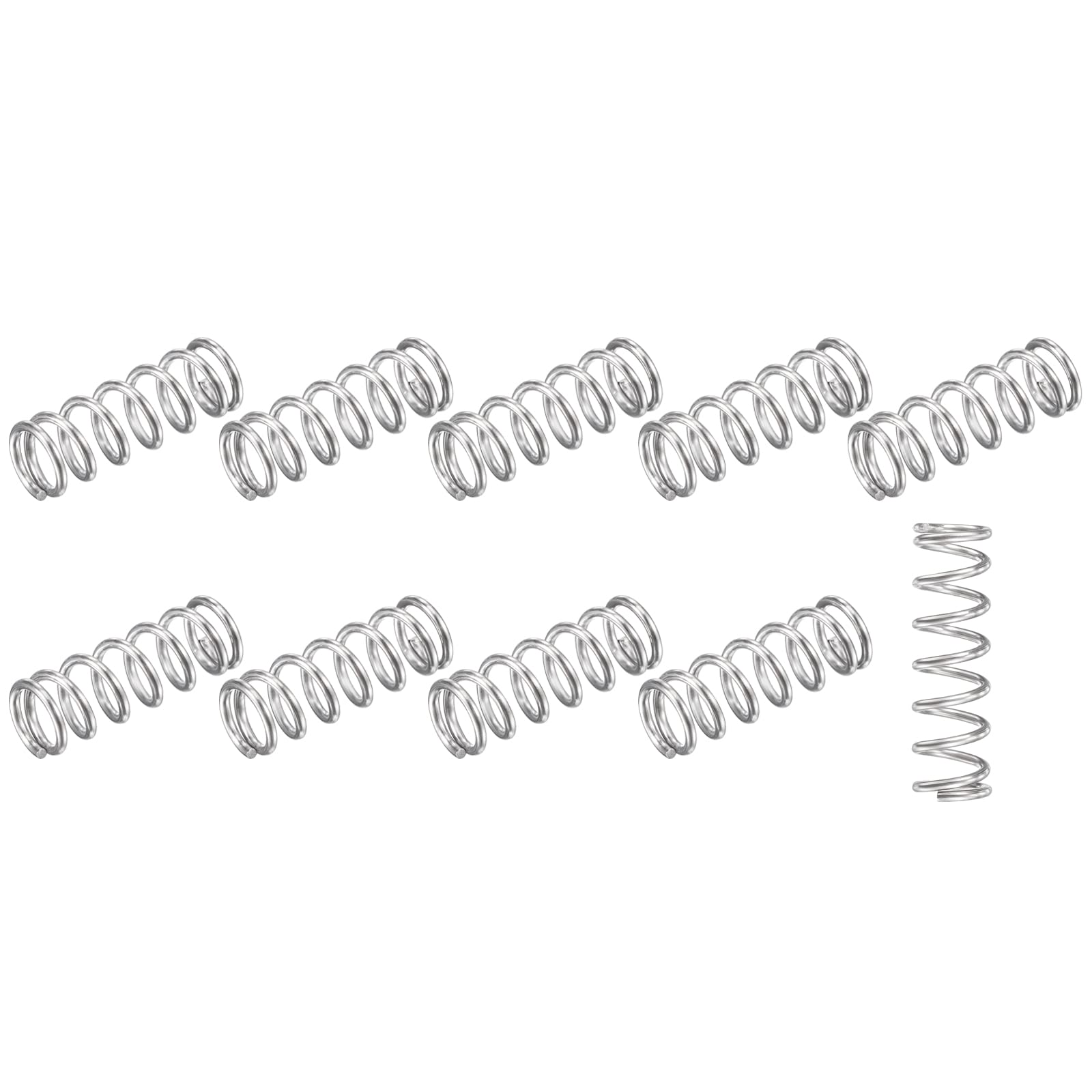 METALLIXITY Compression Springs (0.5x5mm OD,25mm Free Length) 10Pcs,Silver — Amazon image 13