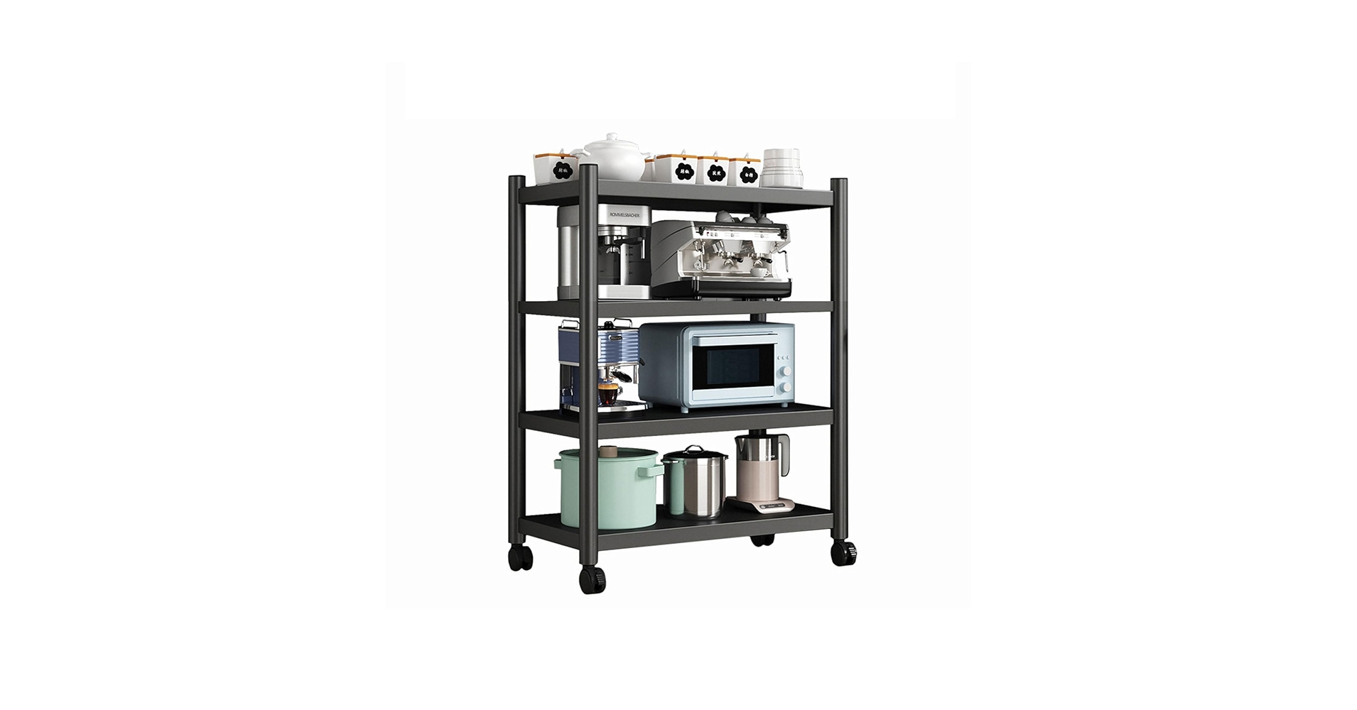 Amazon｜UOFGCRU スチールシェルフ メタルラック 幅50cm 4階