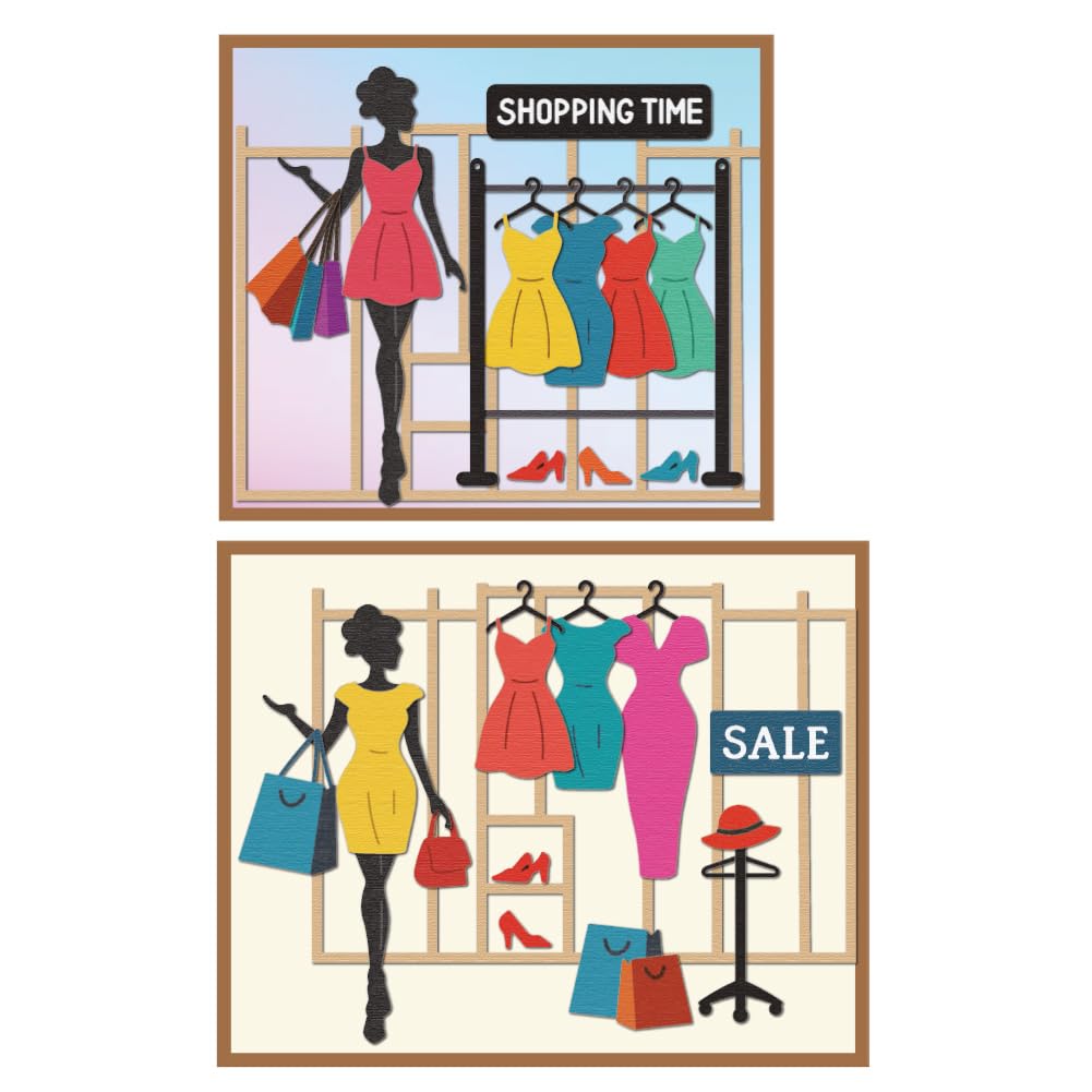 DELORIGIN Shopping Women Cutting Dies for Card Making DIY Scrapbook