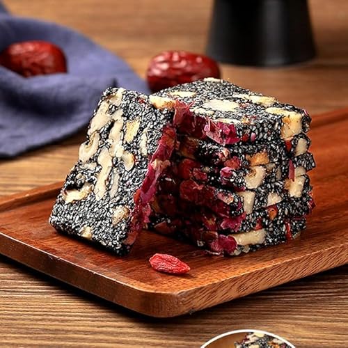 K芝麻核桃???15/30/50個 ?????瑰? 手工健康切? K芝麻核桃???瑰健康切? 零食独立包装???点 中式小吃 黒胡麻胡桃赤ナツメ餅 栄養赤ナツメバラ餅 手作り健康切餅 黒胡麻胡桃赤ナツメバラ健康切餅 独立包装栄養菓子 中国式軽食 (30個)