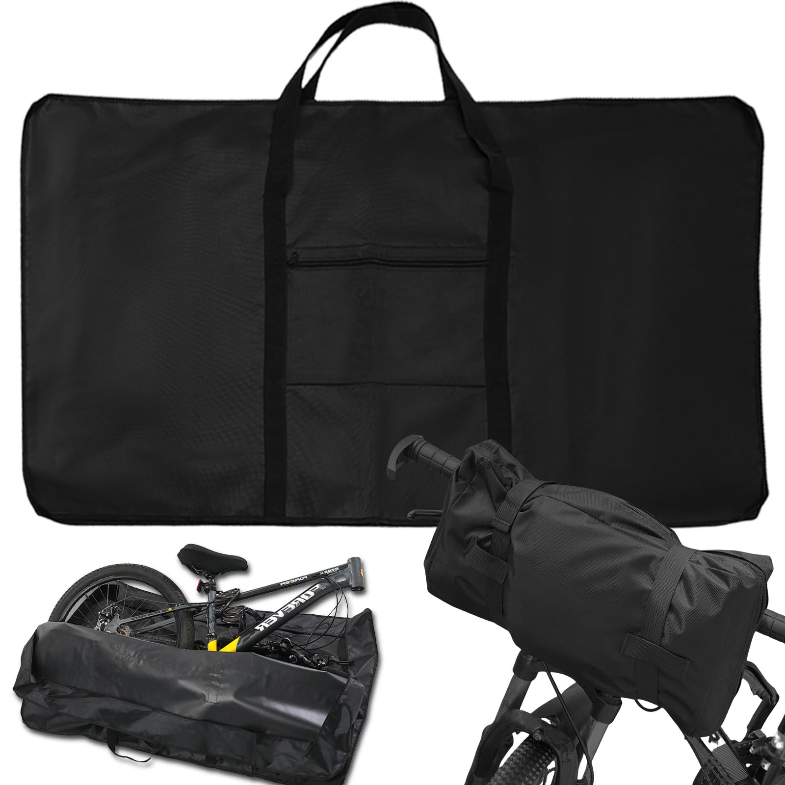 Housse Velo Transport Sacoche De Transport Pliable Pour Vélo 26-29 Pouces - Étanche, Polyester Renforcé, Avec Sac De Rangement Housse Velo Transport Sacoche De Transport Pliable Pour Vélo 26-29 Pouces - Étanche, Polyester Renforcé, Avec Sac De Rangement