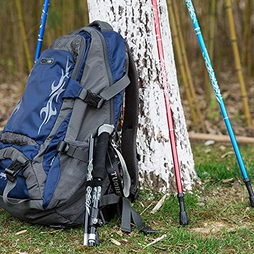 Miniatura 8 de Bastón de trekking plegable de aluminio ultraligero de viaje trekking senderismo poste para hombres y mujeres