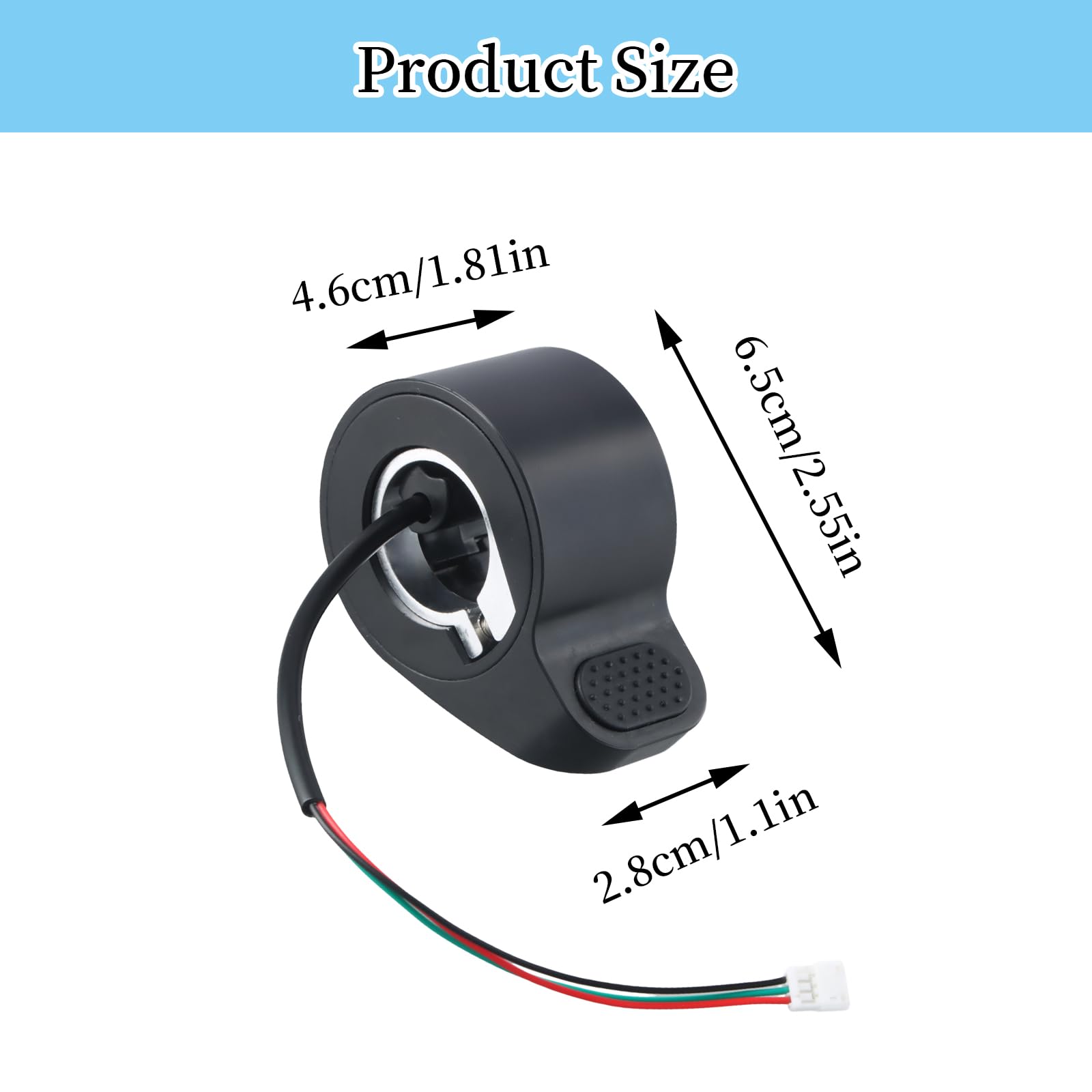 Joyan Acelerador de patinete eléctrico, universal, acelerador acelerador para Xiaomi M365, acelerador de patinete, controlador de aceleración, negro
