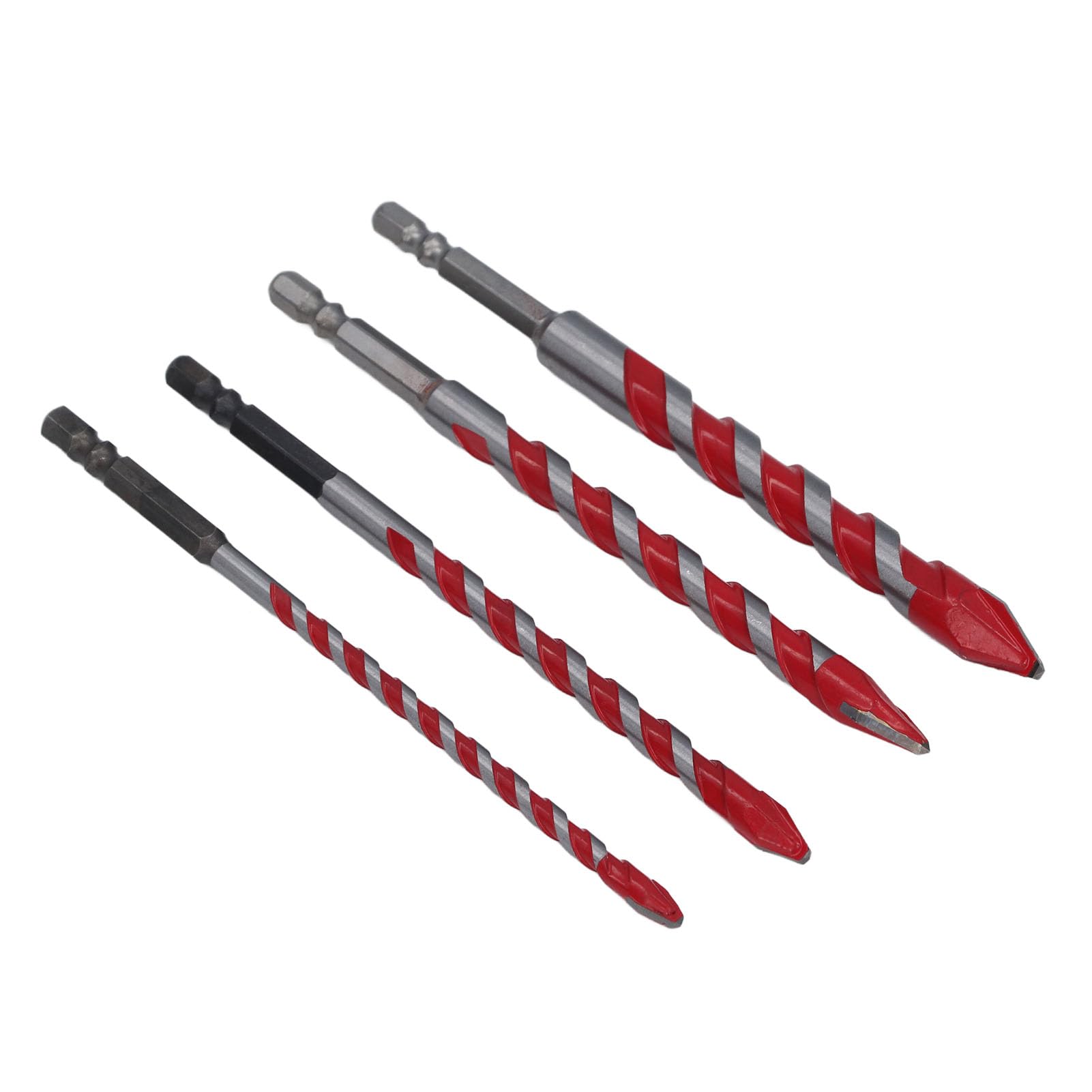 Hex Shank Drill Bit, 4Pcs Eccentric Drill Bit Set Cemented Carbide M35 150mm Eccentric Drill Bit Hex Shank Drill Bit, Jobber Drill Bits