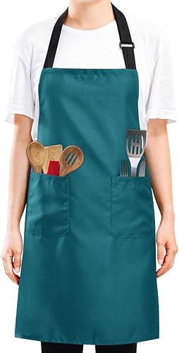 Miniatura 9 de RPLIFE Animals Alphabet Chef Aprons, Waterproof Chef Apron, Aprons with Pockets for Women, Apron Hairstylist