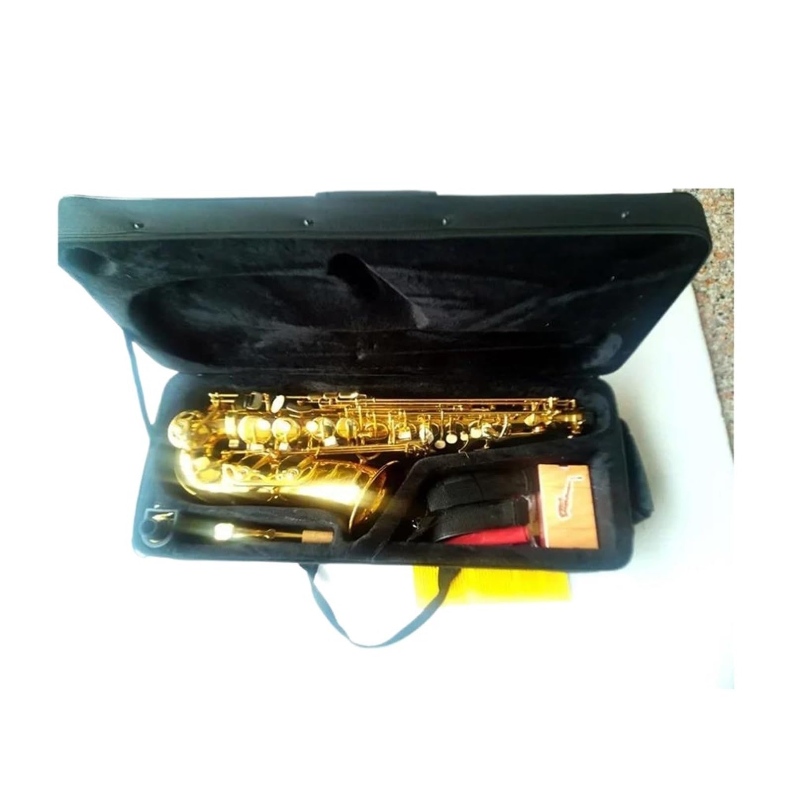 Sassofono Contralto Mi Bemolle Strumento Professionale Ottone Placcato Oro Sassofono