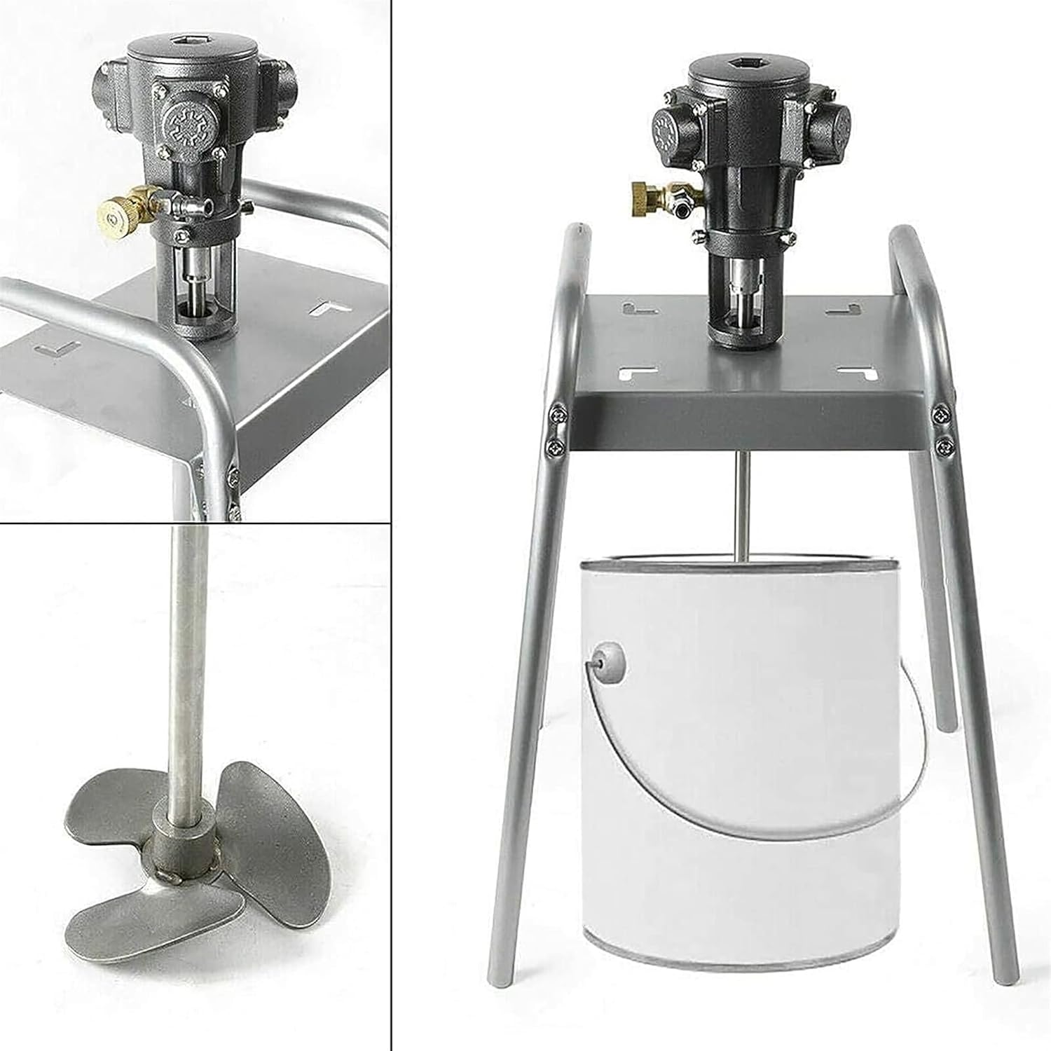 5Gallon/20L Pneumatic Paint Mixer, Air Agitator, Suitable for Homogenization, Dispersion and Emulsification In Chemical and Food Industries, Explosion-Proof, Light Weight, Easy To Operate
