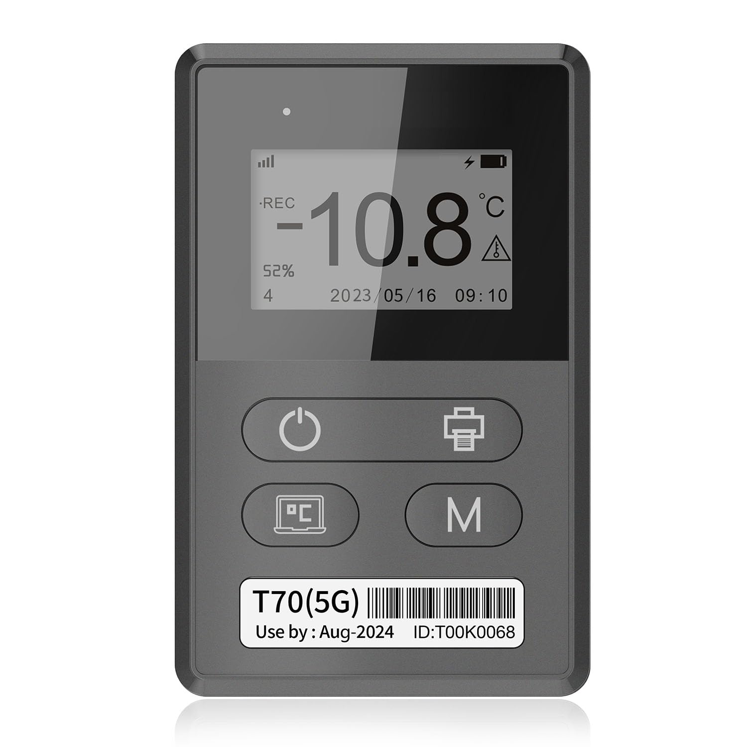 Frigga T70 4G/5G Temperature & Humidity Monitor Real-Time Reusable Temperature Data Logger Remote Digital Temperature Recorder Refrigerator Thermometer Rechargeable 24/7 Monitoring & Instant Alerts-picture-25