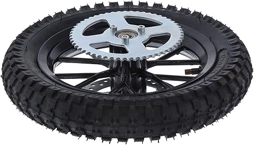 Miniatura 7 de Acouto Rueda trasera de bicicleta de bolsillo de 12.5 x 2.75 pulgadas para Coolster de 2 tiempos Mini Dirt Bike QG50 rueda trasera neumático llanta