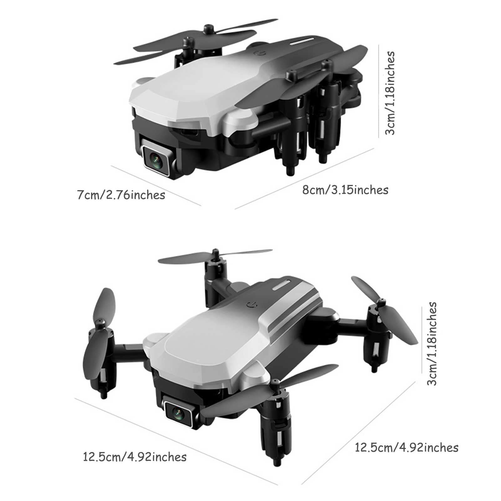 Mini Drone with Camera for Adults 4K Ultralight Foldable Quadcopter with Optical Flow Localization 1 Direction of Obstacle Sensing One-Key Start/Return Trajectory Flight (4k 3 BATTERIES)