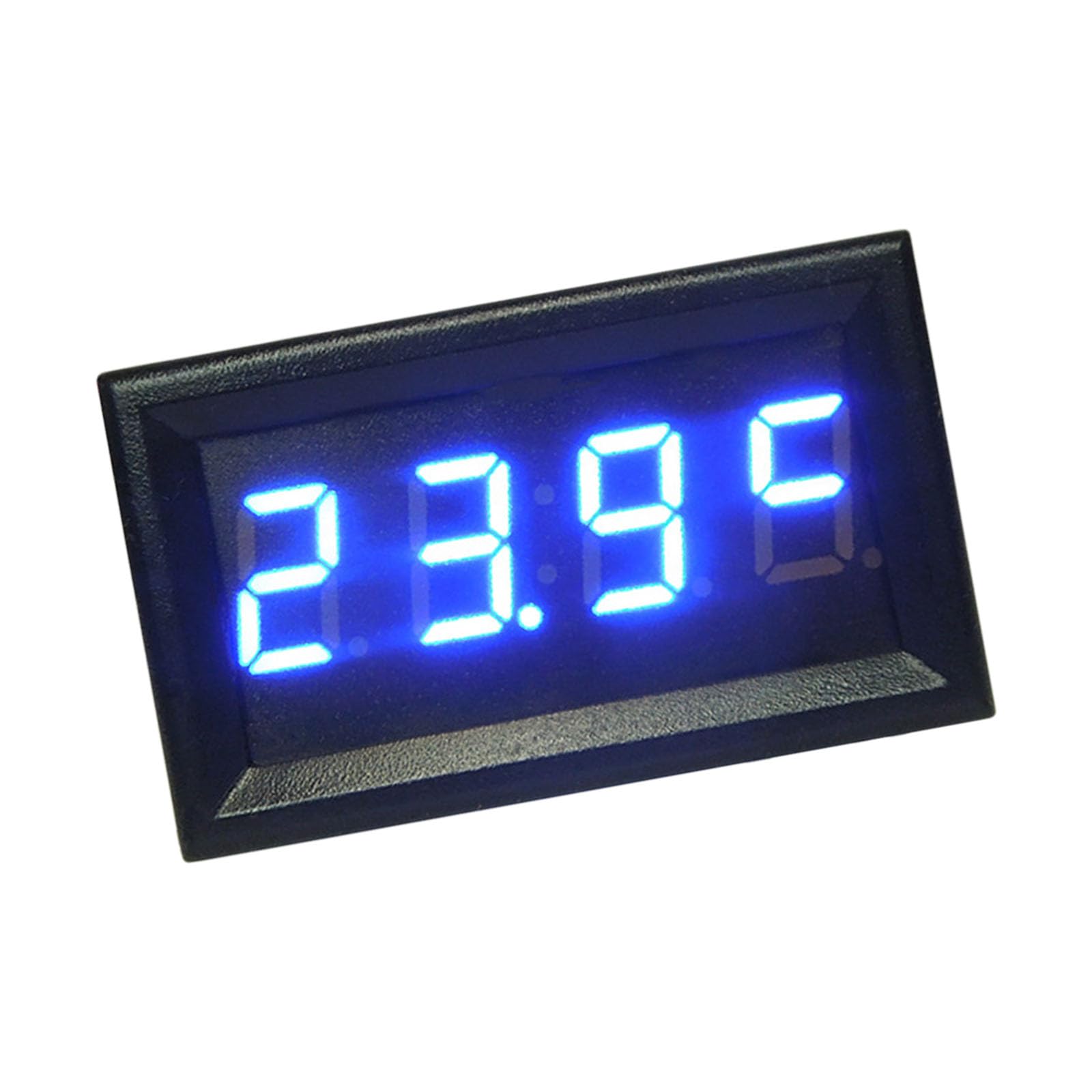Kaeltsyn Blue Multifunction Automotive Voltages Meter With External Temperature Probes And Digital Clock For Car Trucks Multifunction Car Battery Voltages Tester