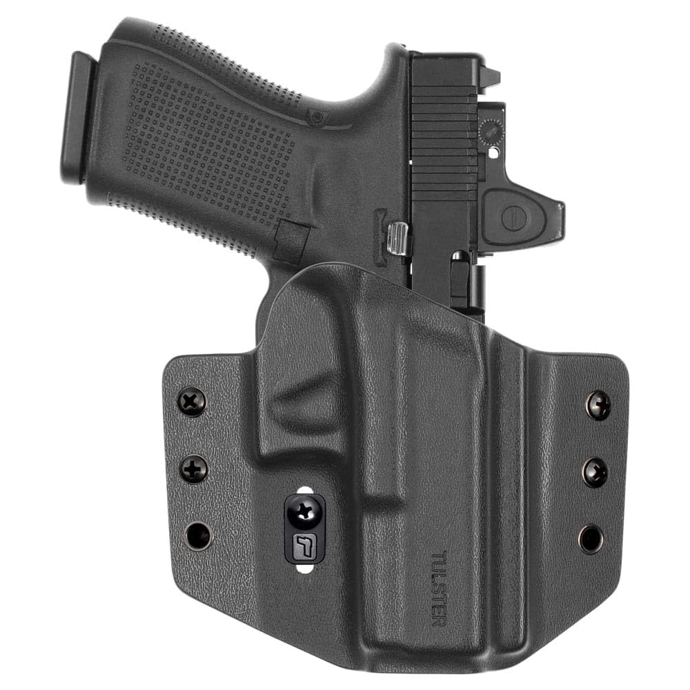 Tulster OWB Contour Kydex Holster in Right Hand fits: Glock 19 / MOS / 19X / 23/25 / 32/44 / 45 | Optic Compatible Outside The Waistband Concealed Carry