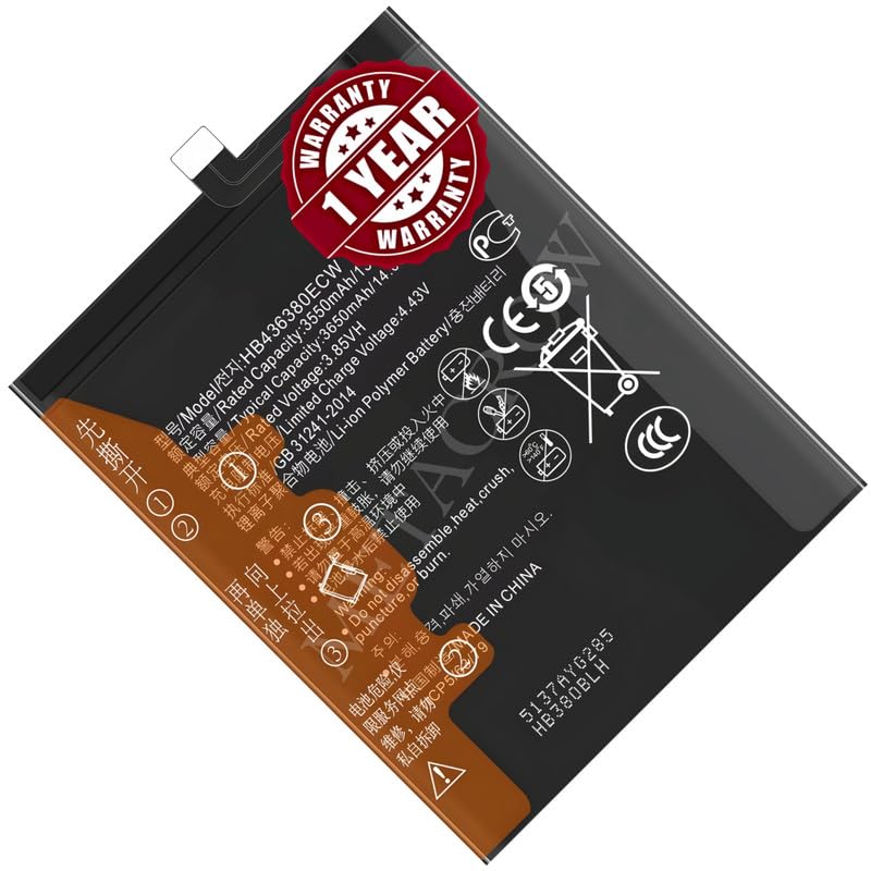 Image of Original HB436380ECW Battery Compatible with Huawei P30 - (3650mAh) - 1 Year Warranty BC46