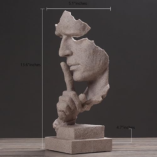 Miniatura 3 de Decoración abstracta creativa del pensador estatuas y esculturas estatuas y esculturas decoración de escritorio de oficina guarda silencio figura