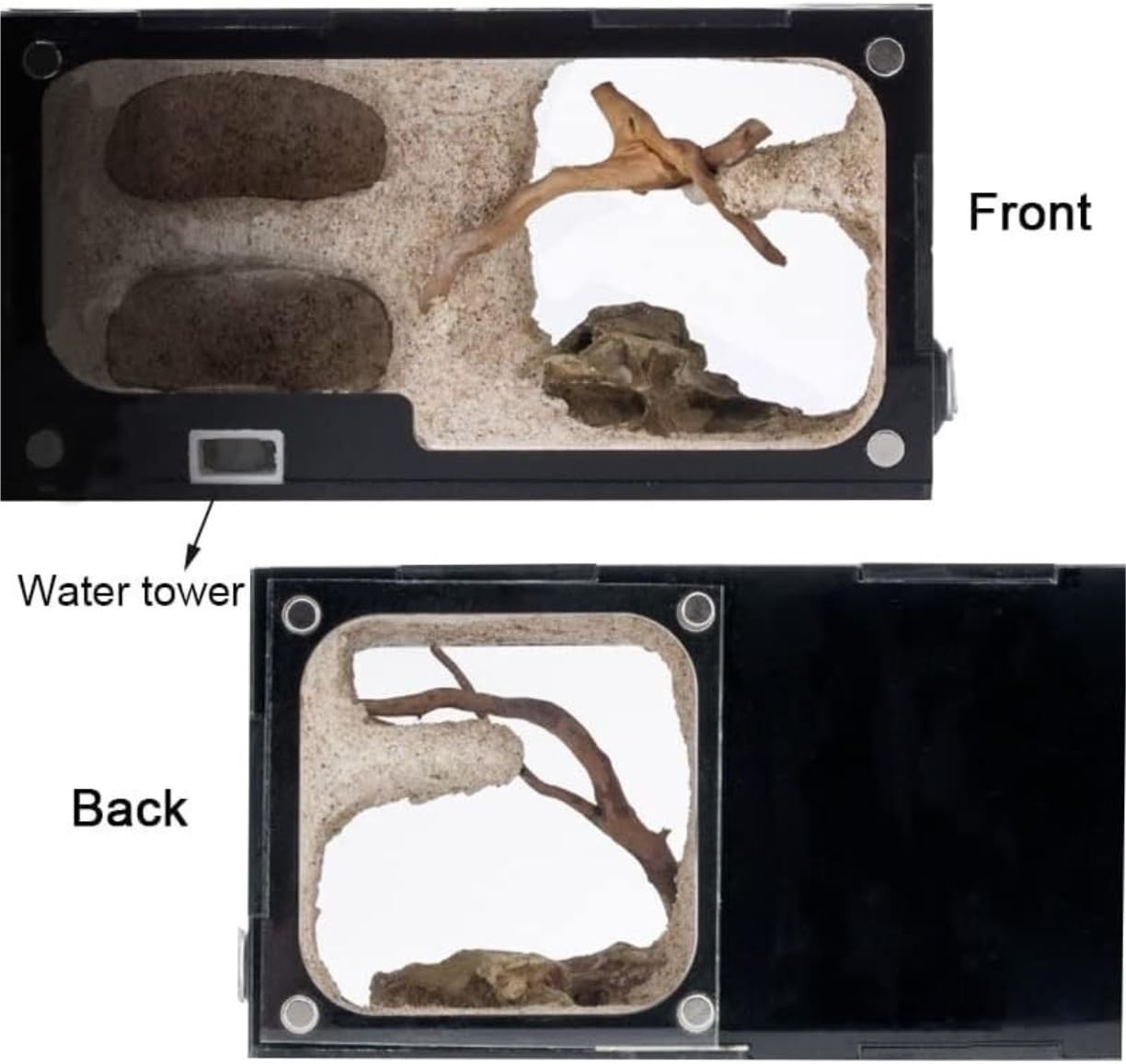 Ameisen Terrarium Betonameisenfarm Mit Jagdgebiet, Unbegrenzte Vertikale Erweiterung, Ameisennest, Haustierameisenhaufen, Werkstatt, Schloss Formicarium(7.5cm)