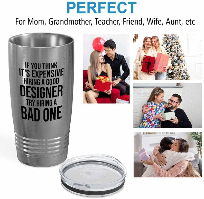 Interior Designer Silver Edition Ringneck Tumbler 20oz - Hiring A Good Designer - Interior Decorator Builder Arranger Organizer Home House Office Room Homestyler Artificer Aesthetician