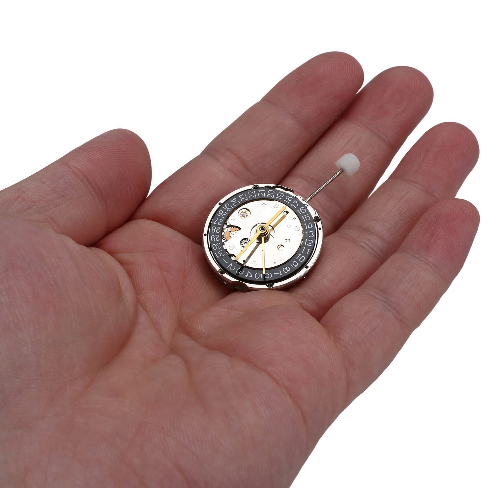 do GMT 2824 mechanizm zamienny mechaniczny 4 igły automatyczny wyświetlacz kalendarza narzędzie do naprawy zegarka, Czarny