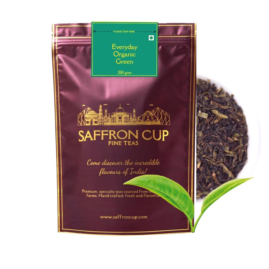 Saffron Cup Pure Organic Green Tea | EveryDay Organic Green Tea | 200 gm Premium Long Leaf Green Tea | Boosts Anti-oxidents and Acts as a Natural Stimulant | 40 Cups | 100% Natural Ingredients (B08QZ742BC) Amazon Price History, Amazon Price Tracker