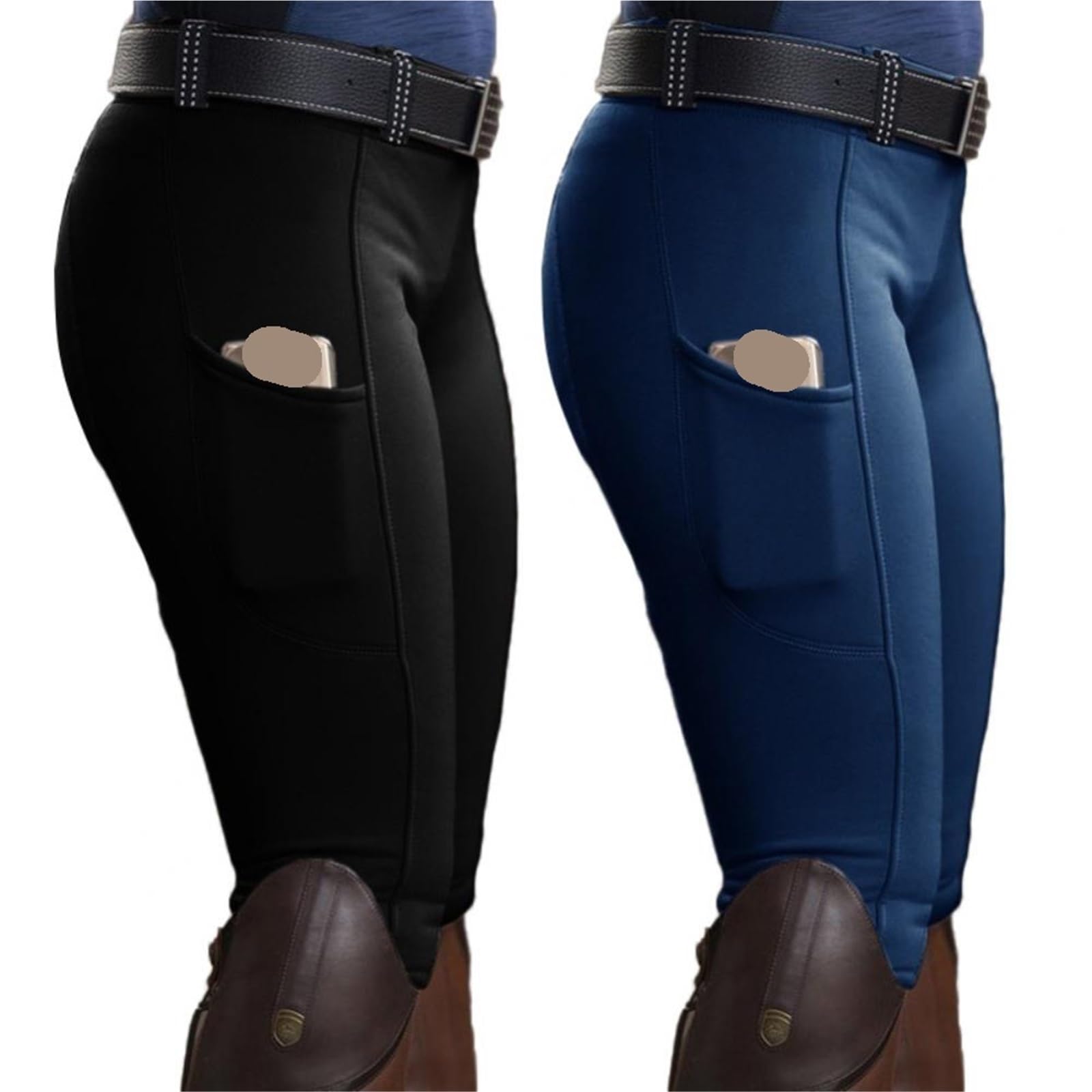 Leggins Equitazione Pantaloni da Equitazione for Donna e Uomo, Pantaloni Elastici a Vita Alta, Pantaloni da Equitazione per Sport, Fitness, Equitazione(Khaki,XXL)