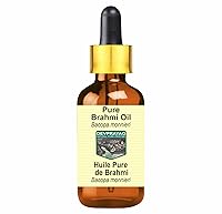 Vista 1 de Aceite de Brahmi puro (Bacopa monnieri) con cuentagotas de vidrio 0.5 fl oz (0.50 oz)