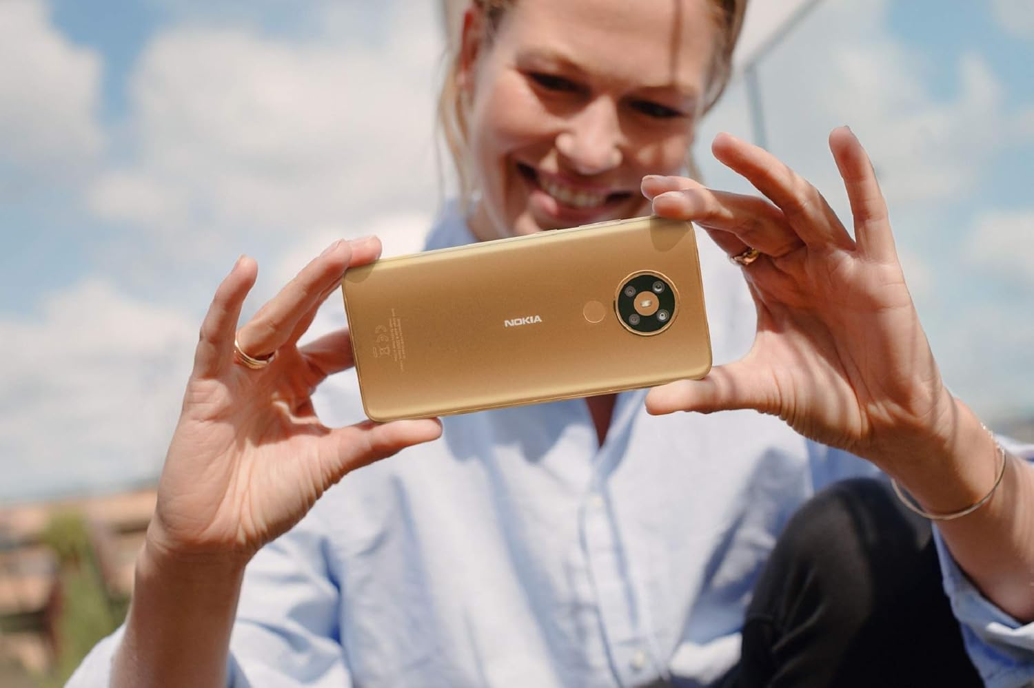 Nokia 5.3 Dual-SIM 64GB ROM + 4GB RAM (GSM Only | No CDMA) Factory Unlocked 4G/LTE Smartphone (Sand Gold) - International Version