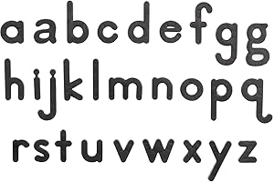 Really Good Stuff EZRead Black Plastic Magnetic Letters - Lowercase, 80 Pack