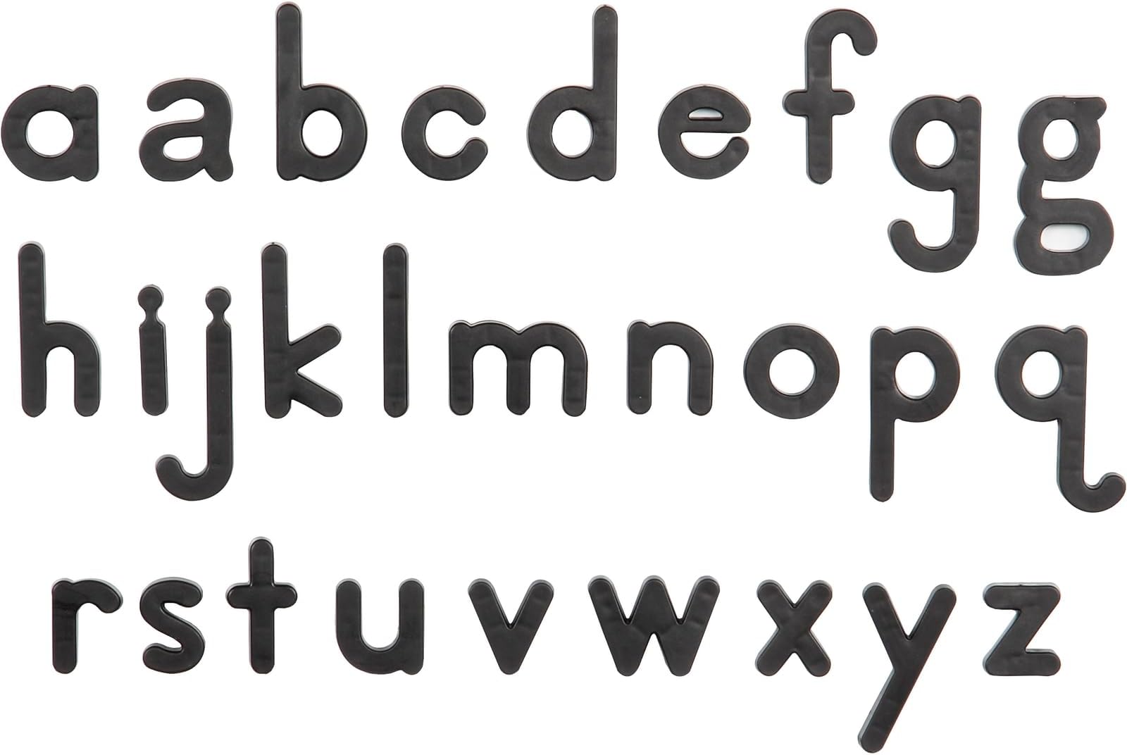Really Good Stuff EZRead Black Plastic Magnetic Letters - Lowercase, 80 Pack, Alphabet for Kids, Literacy Activity, Educational, Word Building, Classroom Must Haves