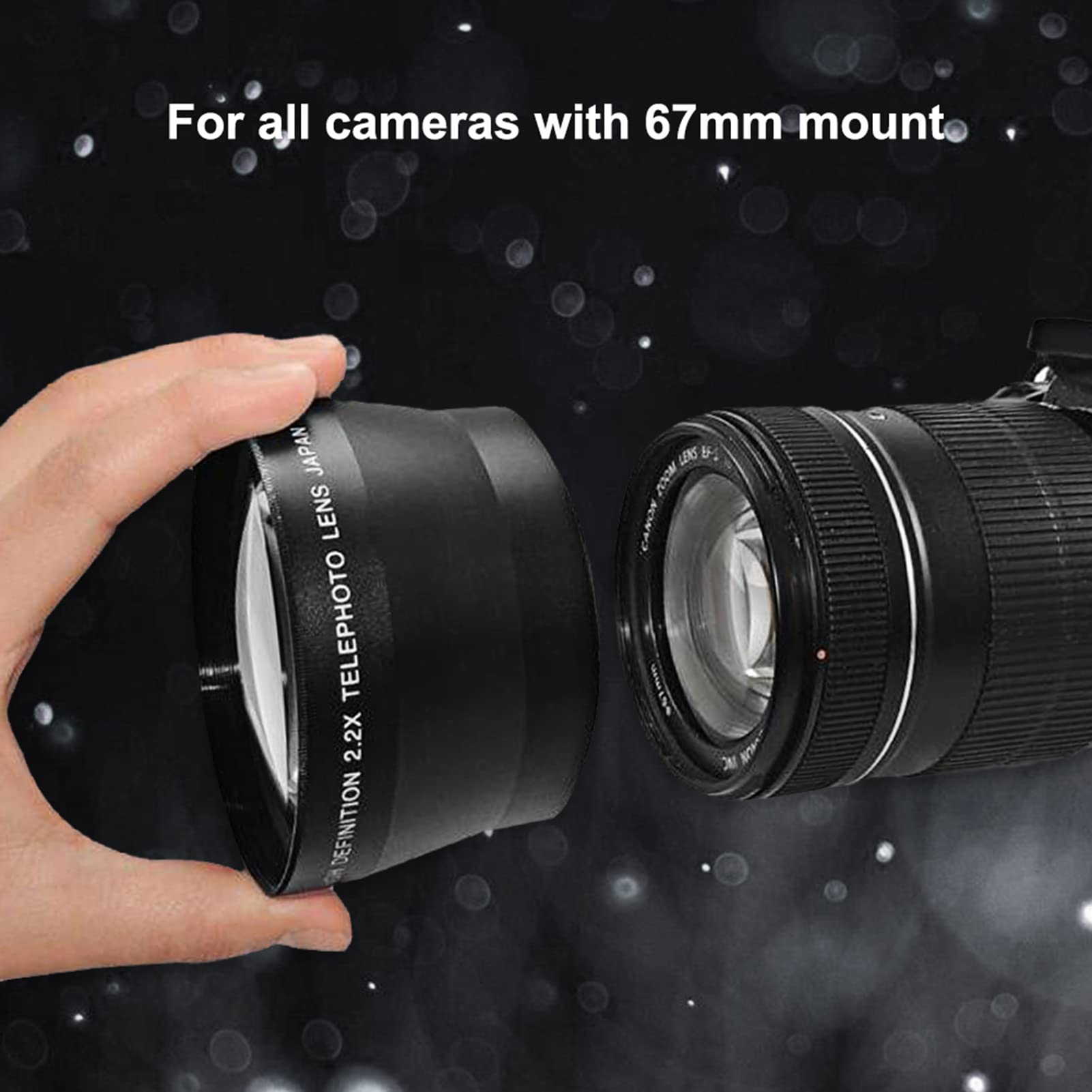 Telekonverter Kamera Telekonverter Linse 67Mm Kamera Lens Extender 67Mm 2.2X Teleconverter Teleobjektiv Universal Für SLR-Kameras Und Digitalkameras