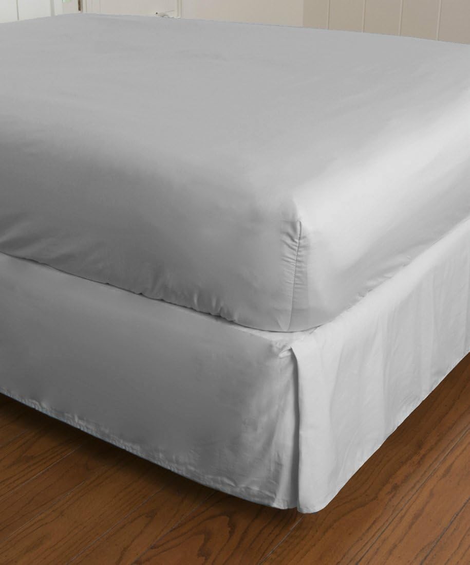 Warm Things Home 300 Thread Count Cotton Sateen Fitted Bottom Sheet White/Twin XL