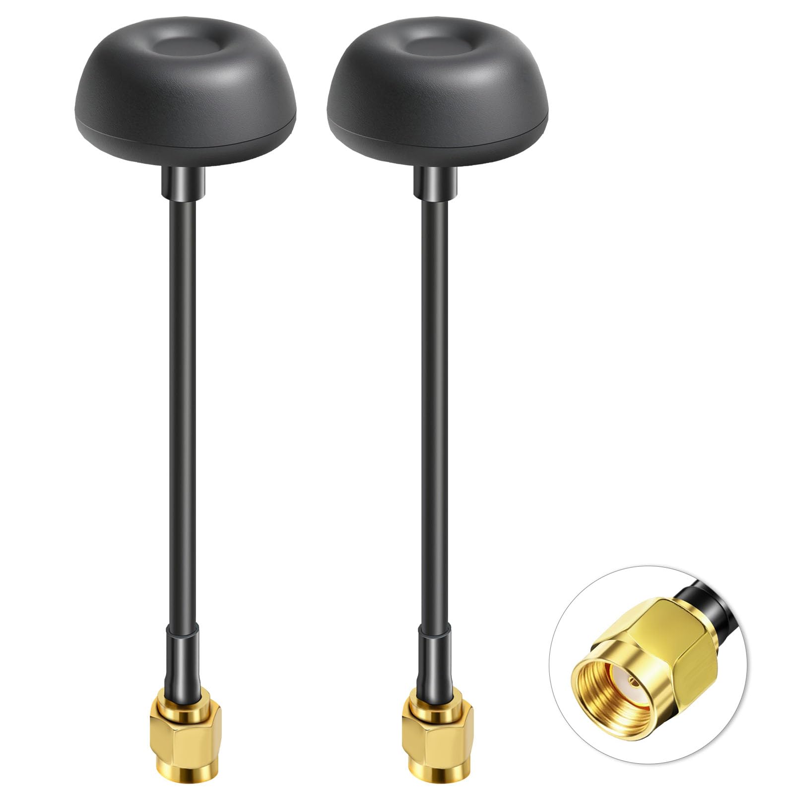 Bingfu 5.8GHz FPV Antenna 2-Pack, RHCP Pagoda Antennas with RP-SMA Connector, 5dBi Gain, for FPV Drone, Quadcopter, Goggles, TX RX Transmitter Receiver
