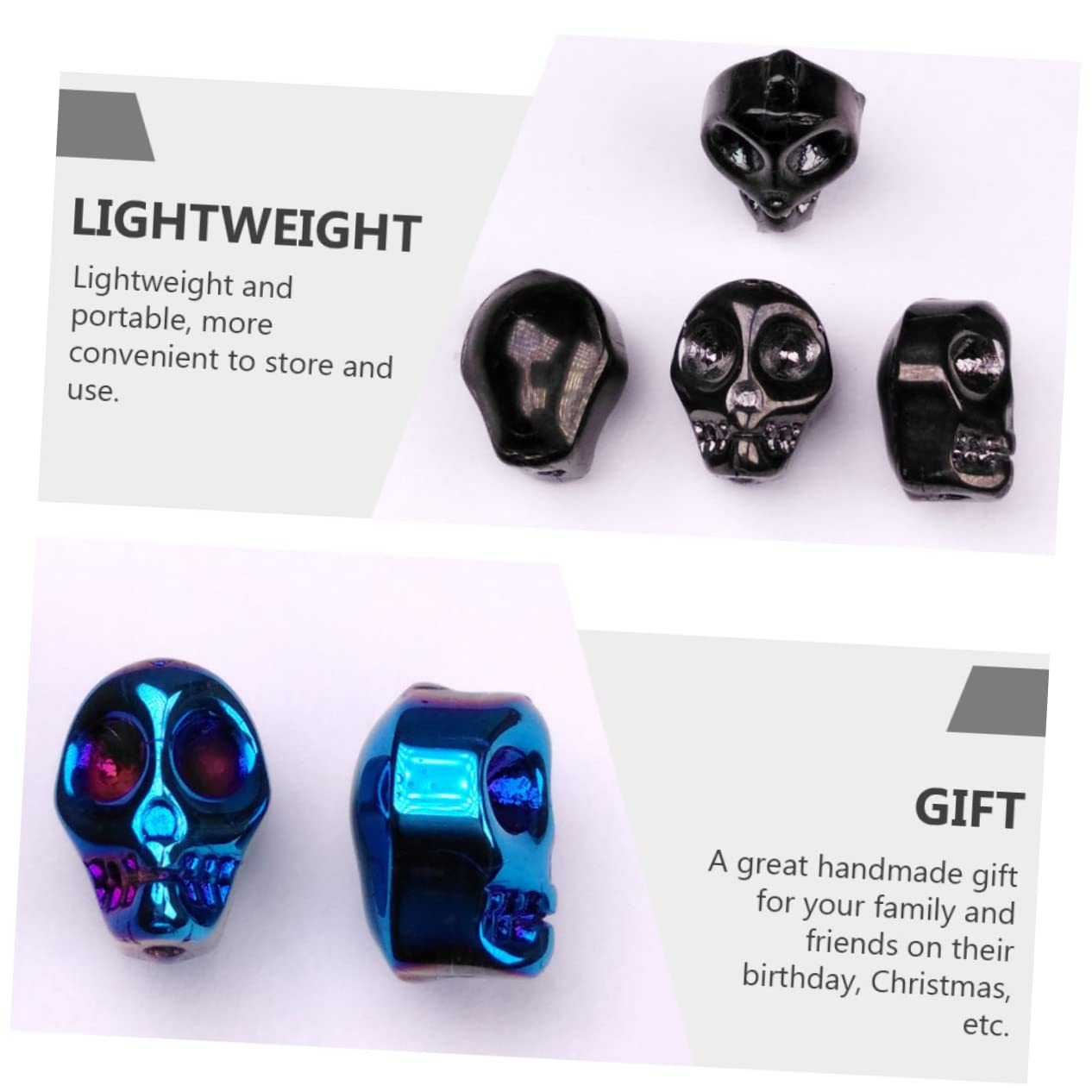 Operitacx 400stücke Kristallglasperlen Bunte Schädelperlen Für Schmuckherstellung Bastelbedarf Für Armbänder Und Ohrringe