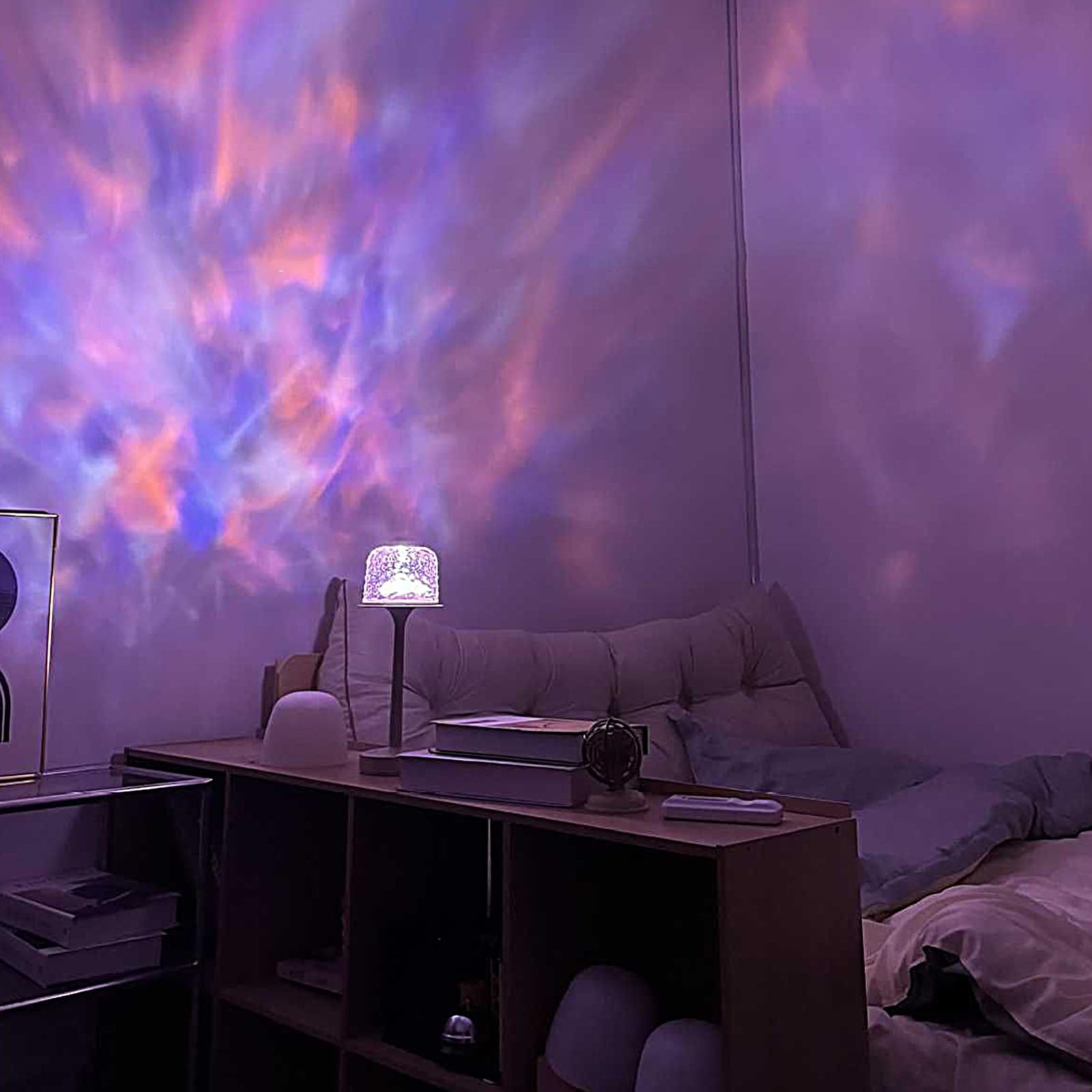 Projektor LED do Sypialni Ładowalna Lampka Nocna LED Z Projektorem I