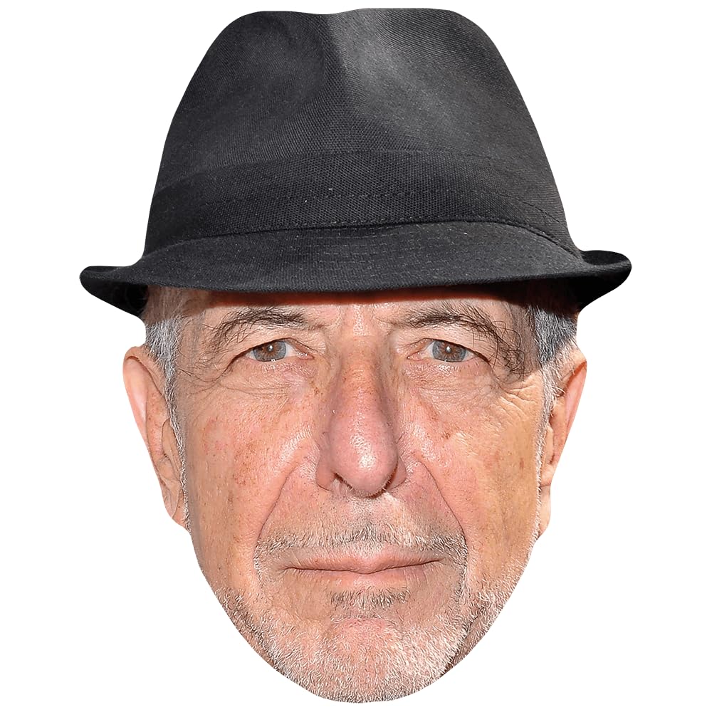 Leonard Cohen (Hat) Celebrity Mask, Flat Card Face, Fancy Dress Mask