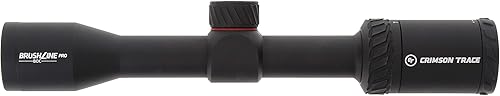 Miniatura 93 de Crimson Trace Brushline Pro Riflescope con construcción sólida ligera, tapas de alcance y paño para lentes para caza, tiro y exteriores