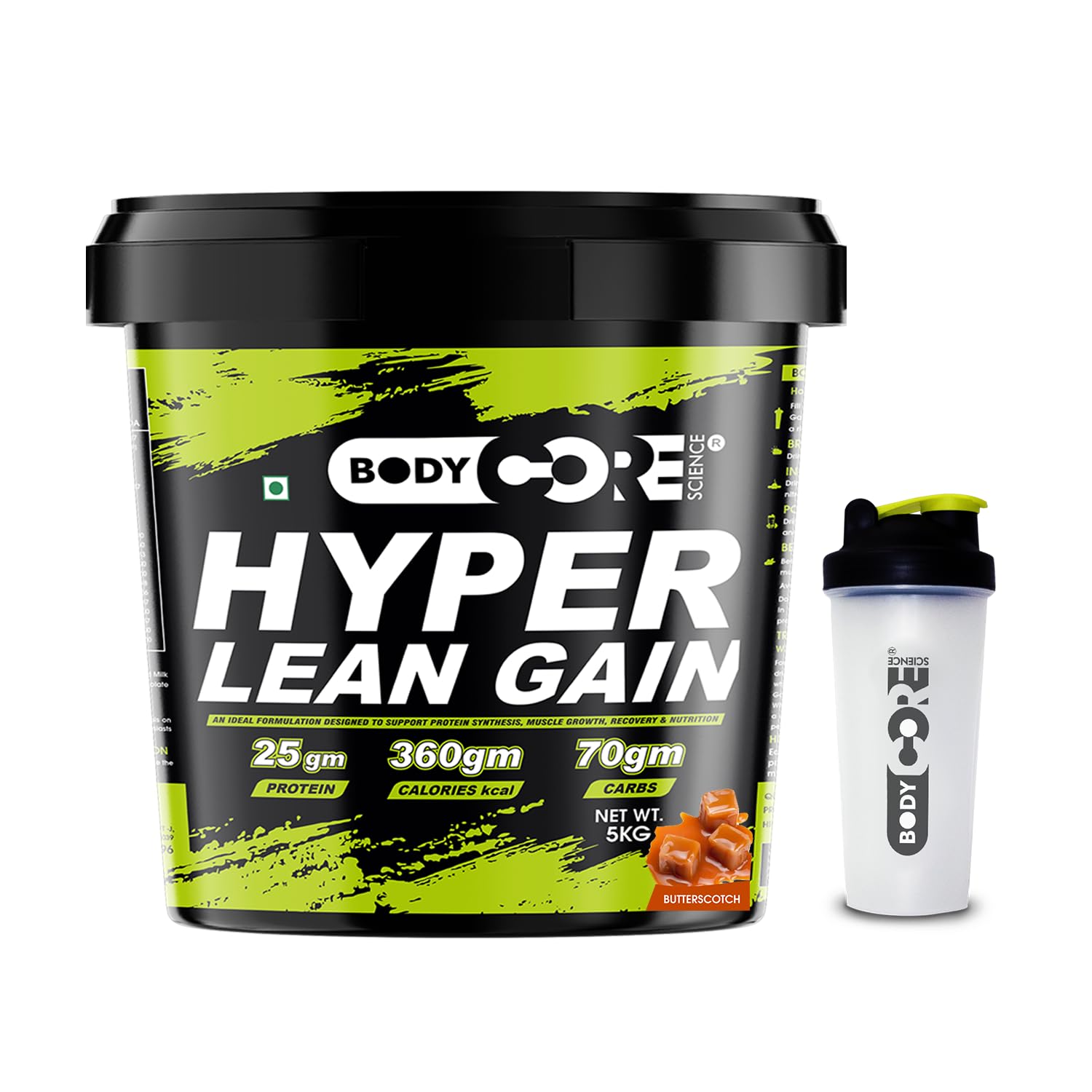 Body Core Science BCS Hyper Lean gainer-5 Kg | Weight Gainer | Mass Gainer | Lean Gainer (Butterscotch, PO1+ With Shaker) (B0BMM2GZSN) Amazon Price History, Amazon Price Tracker