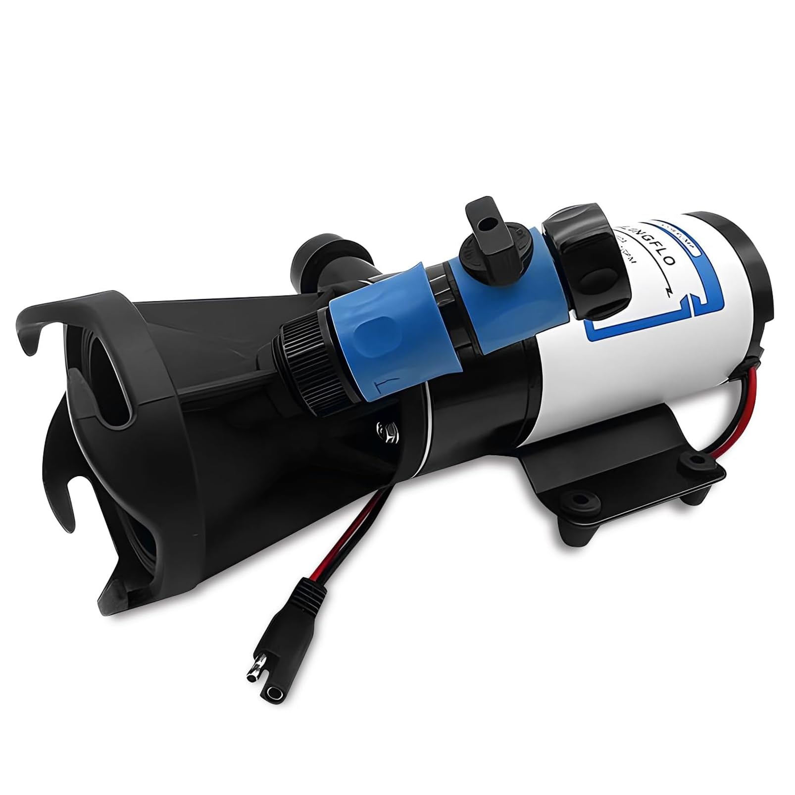ipalmay 12V RV Macerator Pump 45LPM, Quick Release Sewage Pump with Fresh Water Rinse and Manual Crushing Function for Marine/Campers/Kitchen/Bathroom