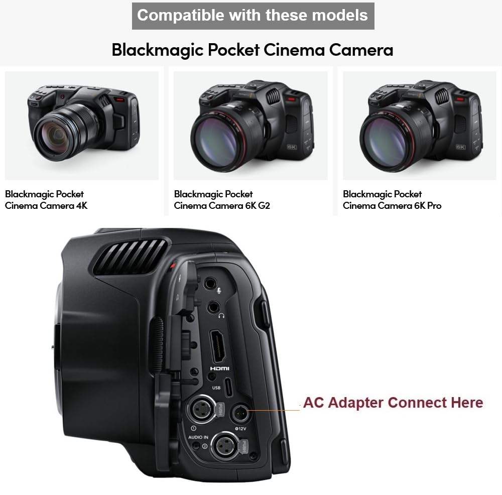 Amazon.com: Power Supply AC Adapter Compatible with Blackmagic