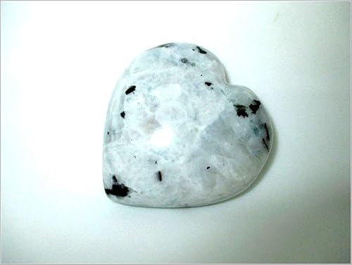 Miniatura 8 de Jet Rainbow Moonstone - Libreta con forma de corazón, sin piedras, para terapia de cristal, espiritual, curación de chakra, equilibrio de energía,