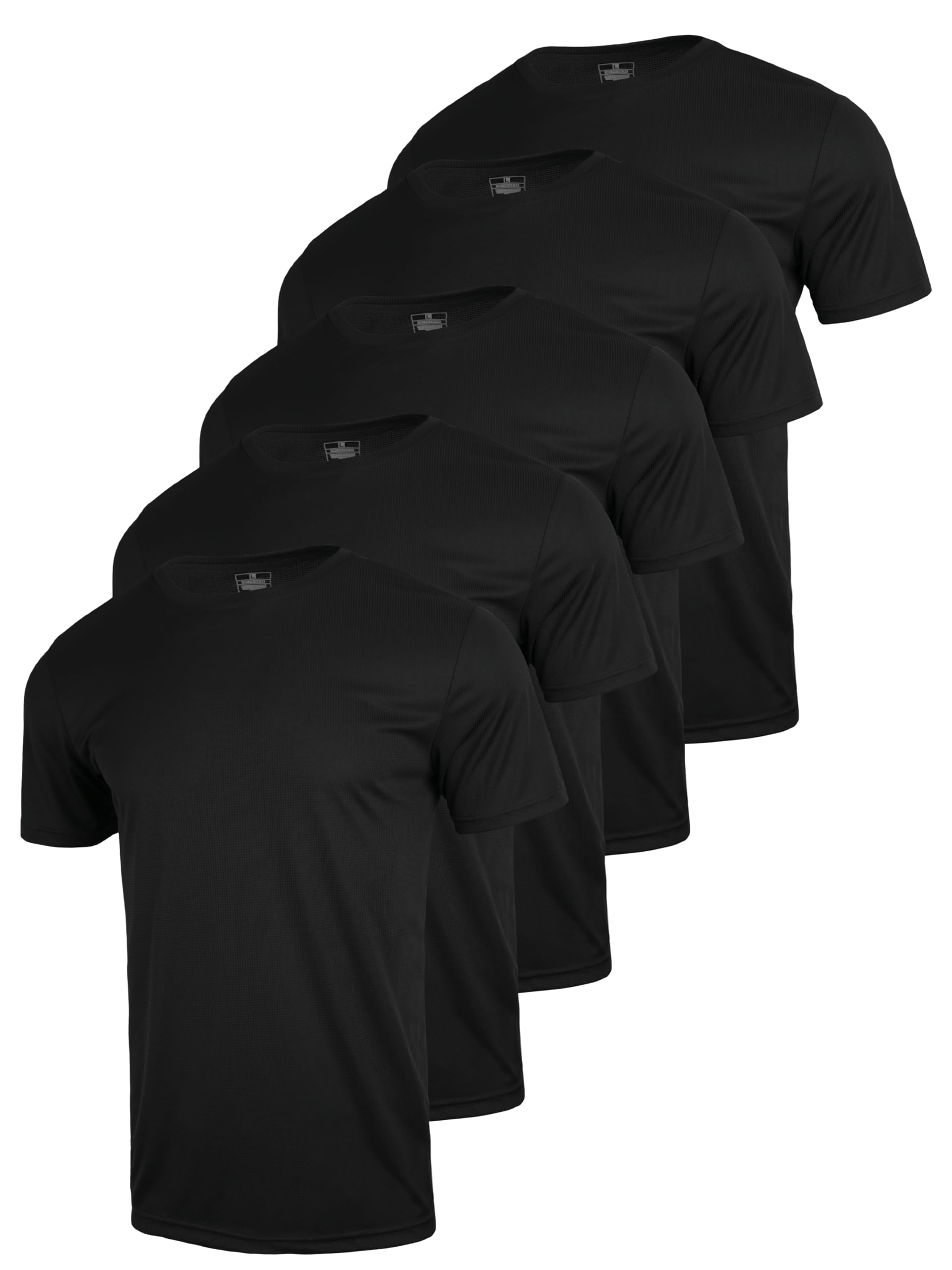 CuterzClub 3 & 5 Pack Shirts for Men Moisture Wicking Workout Performance Dry Fit Mesh Gym Athletic Running T-Shirt