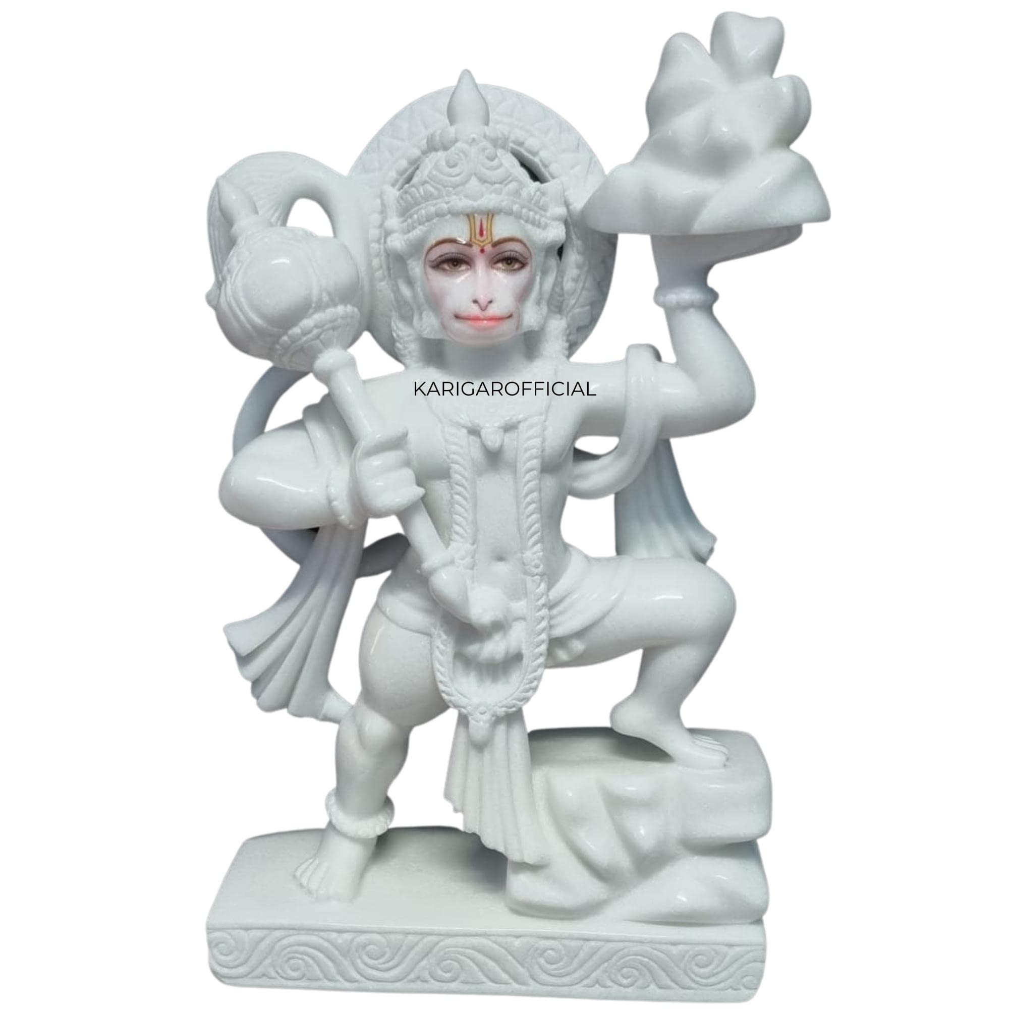 Buy Hanuman Statue, Large White Marble 36 inches Bajrang Bali Murti