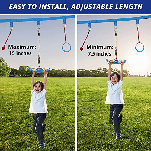 Yamiprobi NEW HANDLE TWIST - 2021 Ninja-Twister Swing Spins Set: Slackline Attachments - 360° Handle Twist-Spin Flips Toy Activate Ninja Powers Warrior Accessories Kids Hang Toys thumb #4