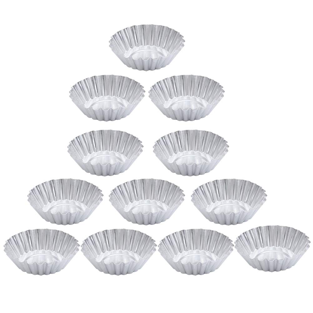 HEMOTON 100piezas Moldes Para Hornear Muffins De Aluminio De Resistente y Práctico Para Tartas y Uso Repetido y Cocina