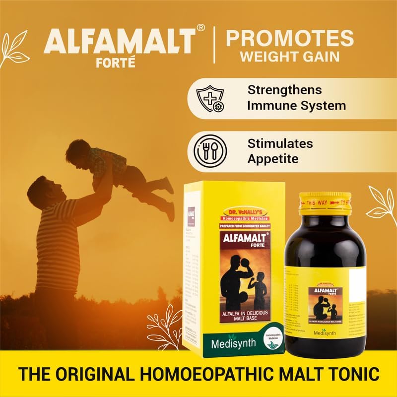 MEDISYNTH Alfamalt Forte 250g (Pack of 2) | Homeopathic Malt-Based Health Tonic for Energy, Immunity & Appetite | Syrup for Daily Wellness & Nutrition | Batch No. 815 | Expiry - Nov 2030 1