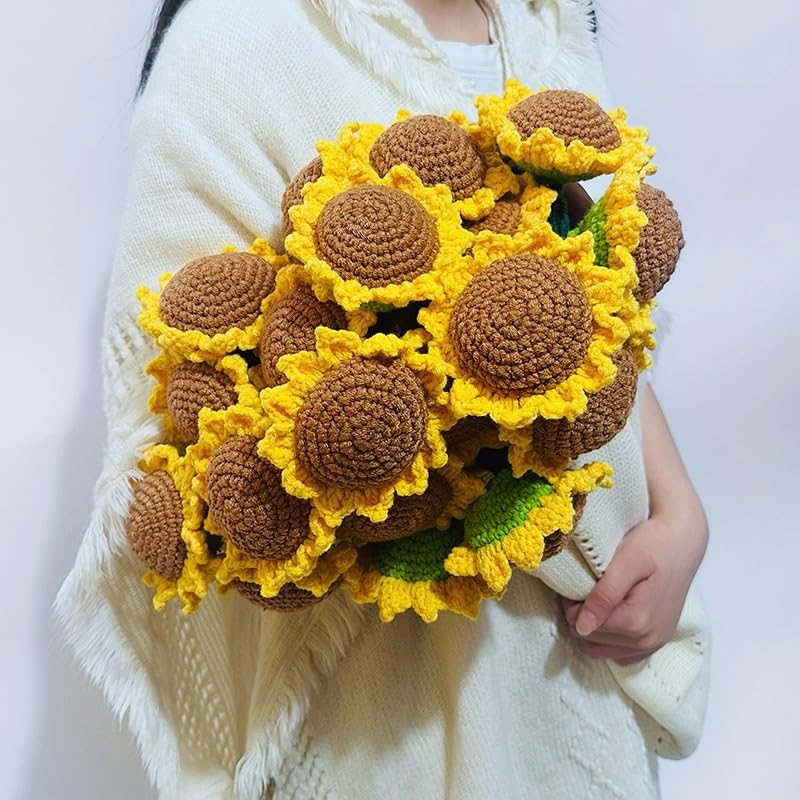 Amazon | ハンドメイド クロシェ フラワーブーケ ブランケット
