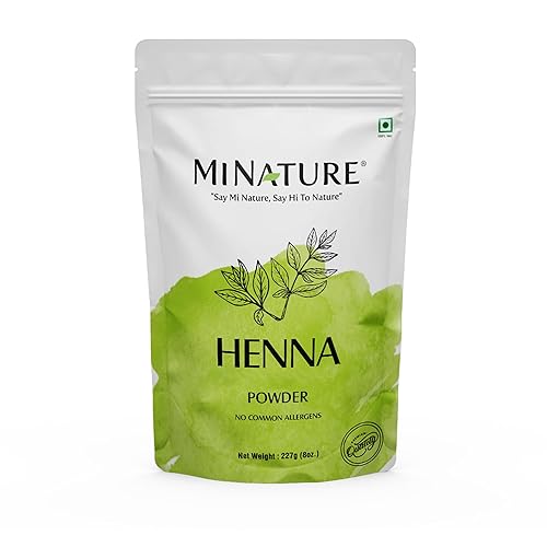 Mi Nature - Polvo de henna pura (Lawsonia Inermis) 8.01 oz (8 onzas) - Tratamiento natural para colorear y acondicionar el cabello a base de