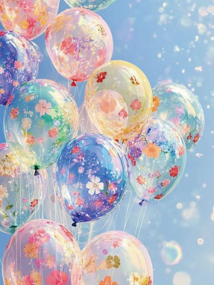 GLTEYACO Embroidery Cross Stitch Kit Colorful Balloons 11CT Stamped Cross Stitch Kits DIY Adult Beginners for Pre-Printed Needlepoint Crafts 40x50 cm