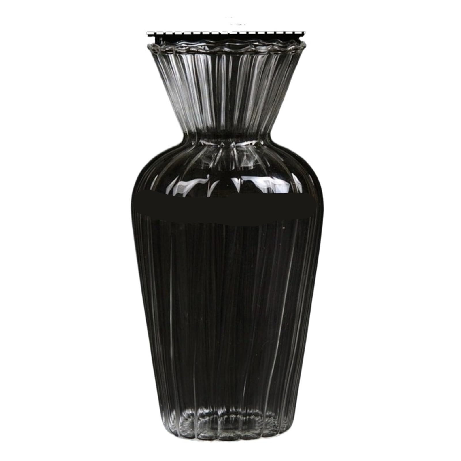 Geometric Vases Creative Transparent Vases Striped Glass Hydroponic Planter for Home Decor Plant Lover Gift Flower Table Vase(Style A)