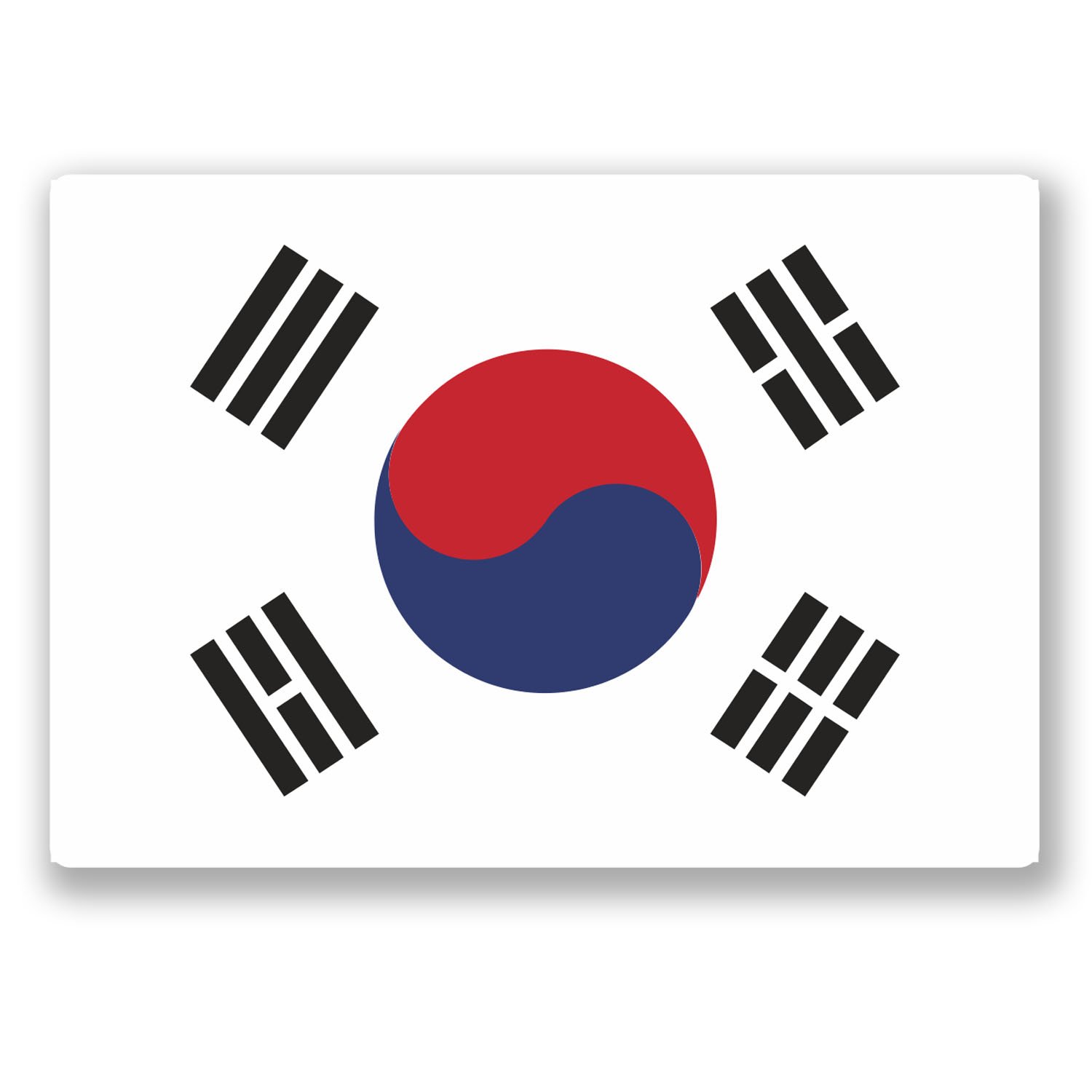Destinationvinyl Multi 2 X South Korea Vinyl Sticker Decal Luggage Travel Bike Tag Map Flag Seoul #5378 (10Cm Wide X 7Cm Tall)
