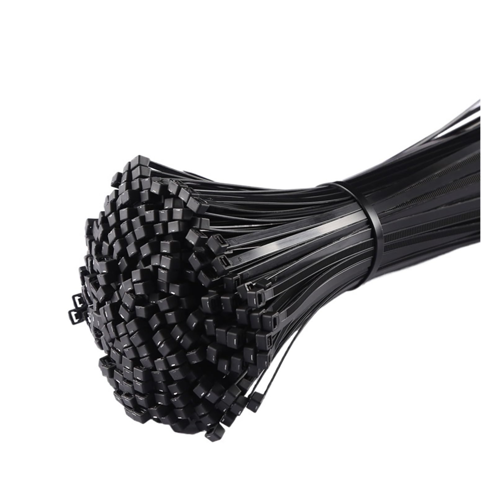 Bridas de plástico para Cables Largos, Brida for Cables de Nailon plástico autoblocante 100 Piezas Negro 5x300(3X60 Width 1.8mm)