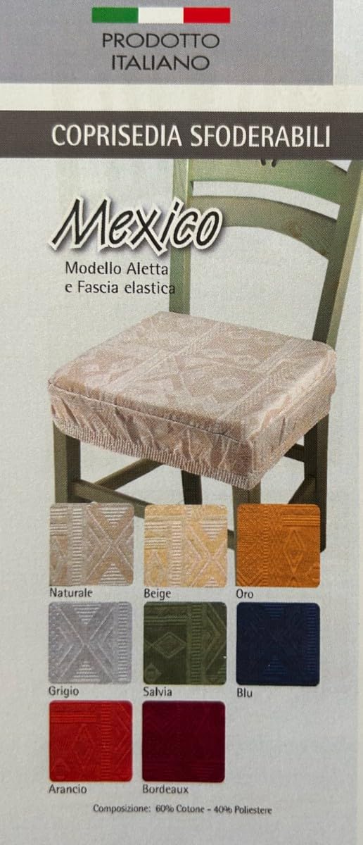 Dalila Casa Coprisedia Maremosso Con Aletta (6 Pezzi) – Bordeaux, Tessuto Jacquard Rigato, 40x40 Cm, Made In Italy, Per Interni Ed Esterni